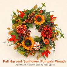 24 Inch Fall Wreath for Front Door - Wreath Components & Materials