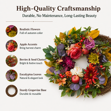 Garden Rose & Dahlia Autumn Wreath