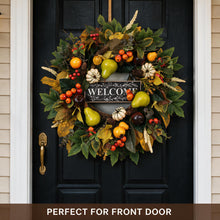 24 Inch Fall Wreath for Front Door - Welcome Harvest