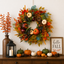 Harvest Pumpkin & Berry Botanical Wreath