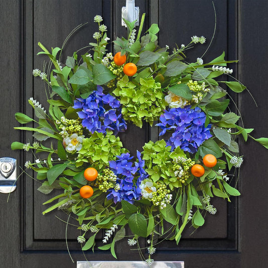 1Spring Summer Wreaths for Front Door 24 Inch