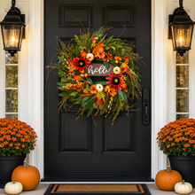 Hello Fall Sunflower Wreath