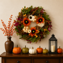 Autumn Berry & Sunflower Wreath