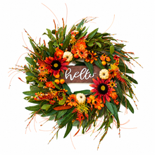 Hello Fall Sunflower Wreath