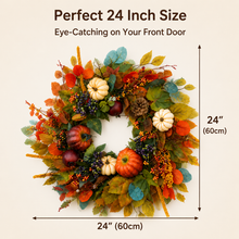 Harvest Pumpkin & Berry Botanical Wreath