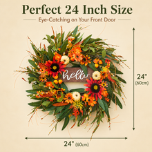 Hello Fall Sunflower Wreath
