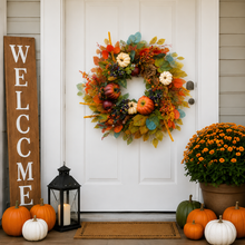 Harvest Pumpkin & Berry Botanical Wreath