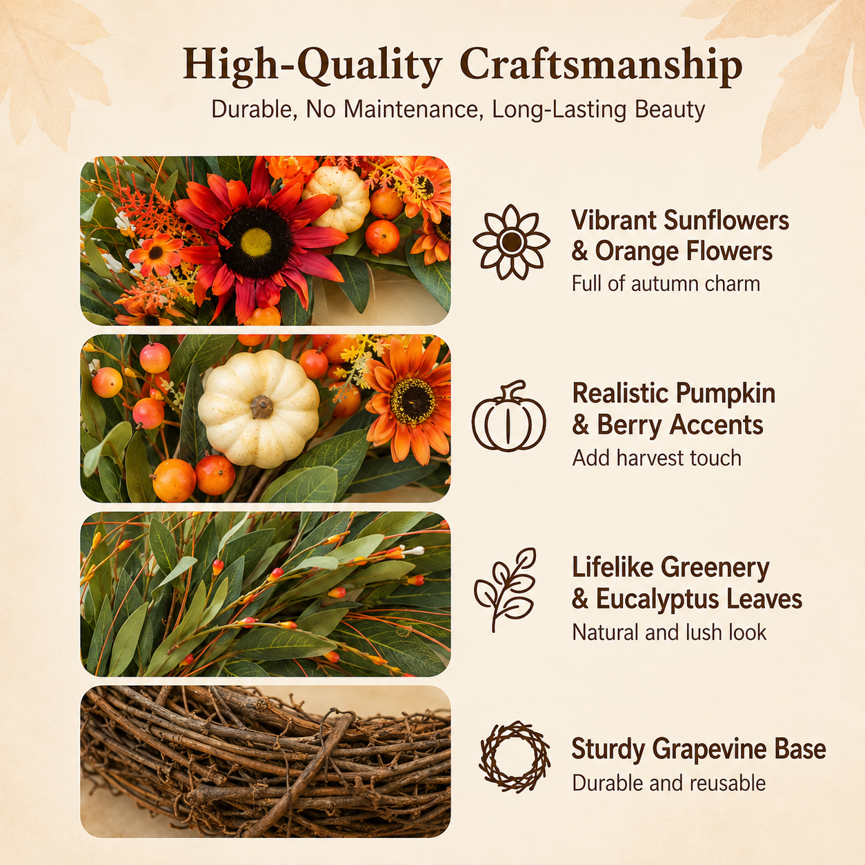 Hello Fall Sunflower Wreath