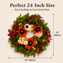 Autumn Berry & Sunflower Wreath