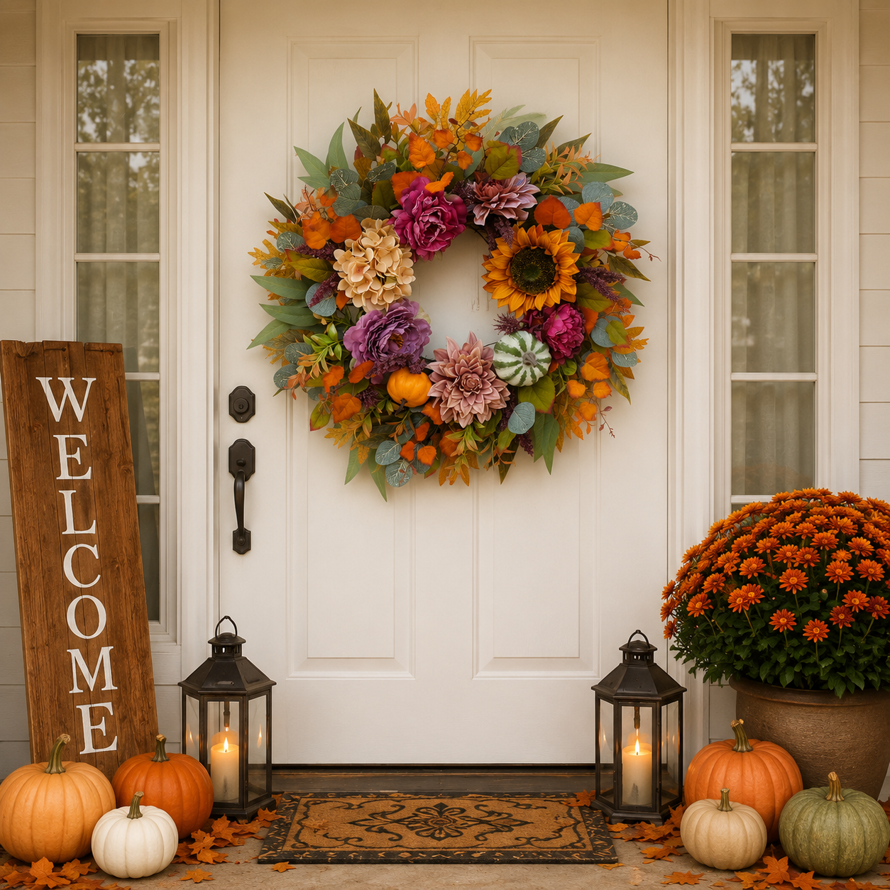 Bohemian Floral Harvest Wreath