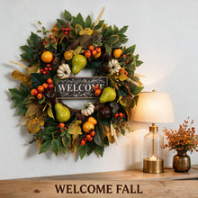 24 Inch Fall Wreath for Front Door - Welcome Harvest