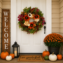 Autumn Berry & Sunflower Wreath