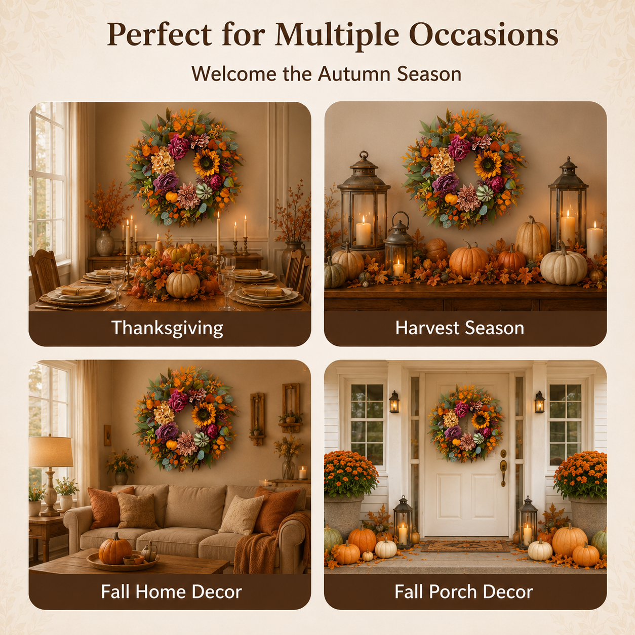 Bohemian Floral Harvest Wreath