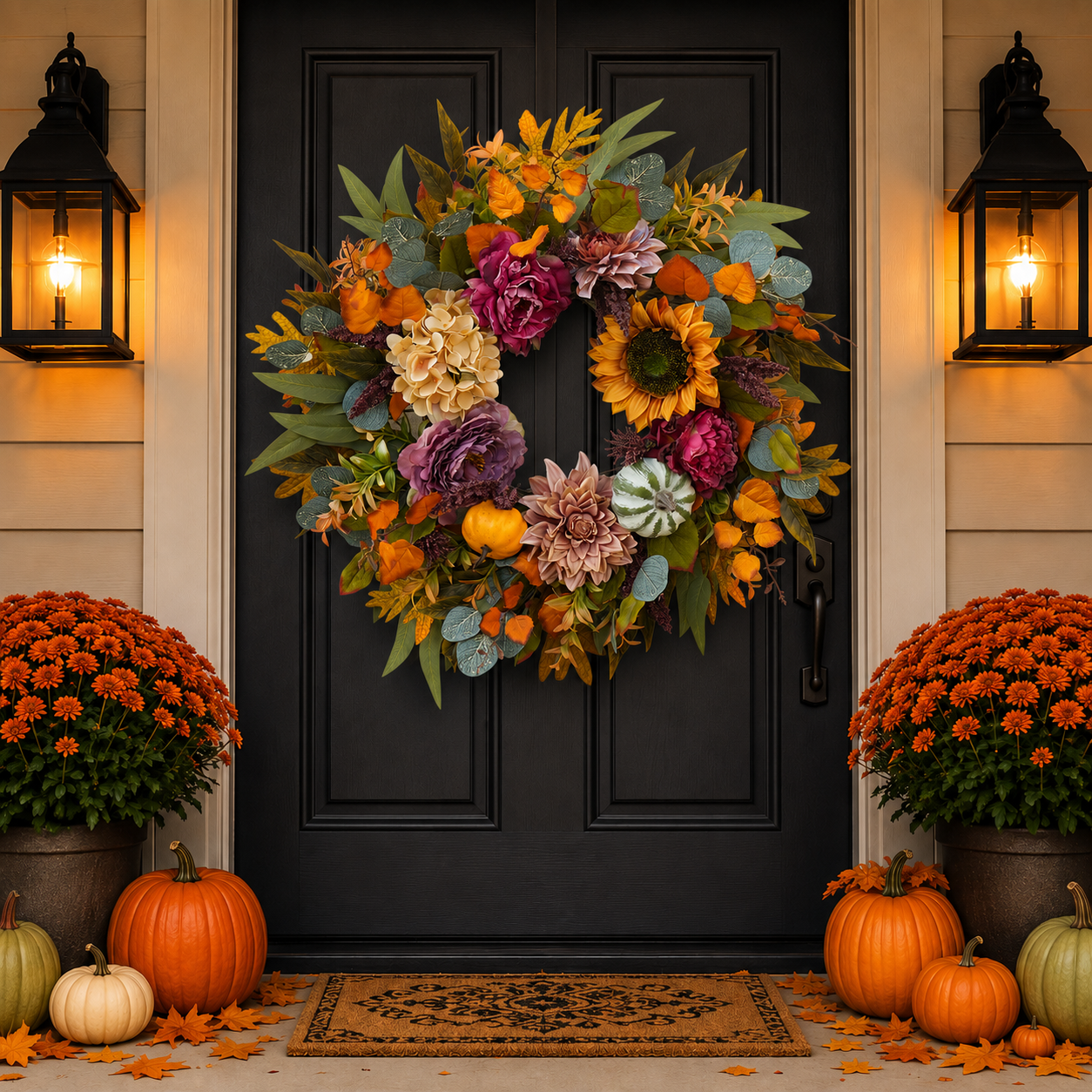 Bohemian Floral Harvest Wreath