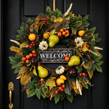 24 Inch Fall Wreath for Front Door - Welcome Harvest