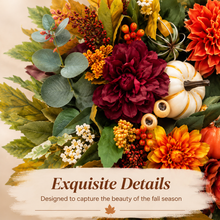 Dahlia & Pumpkin Harvest Wreath