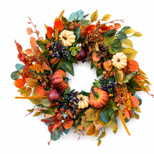 Harvest Pumpkin & Berry Botanical Wreath