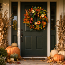Harvest Pumpkin & Berry Botanical Wreath